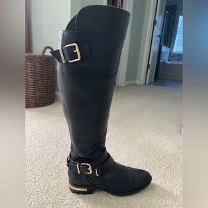 Barely worn Vince Camuto black Prestina wide calf knee high boots